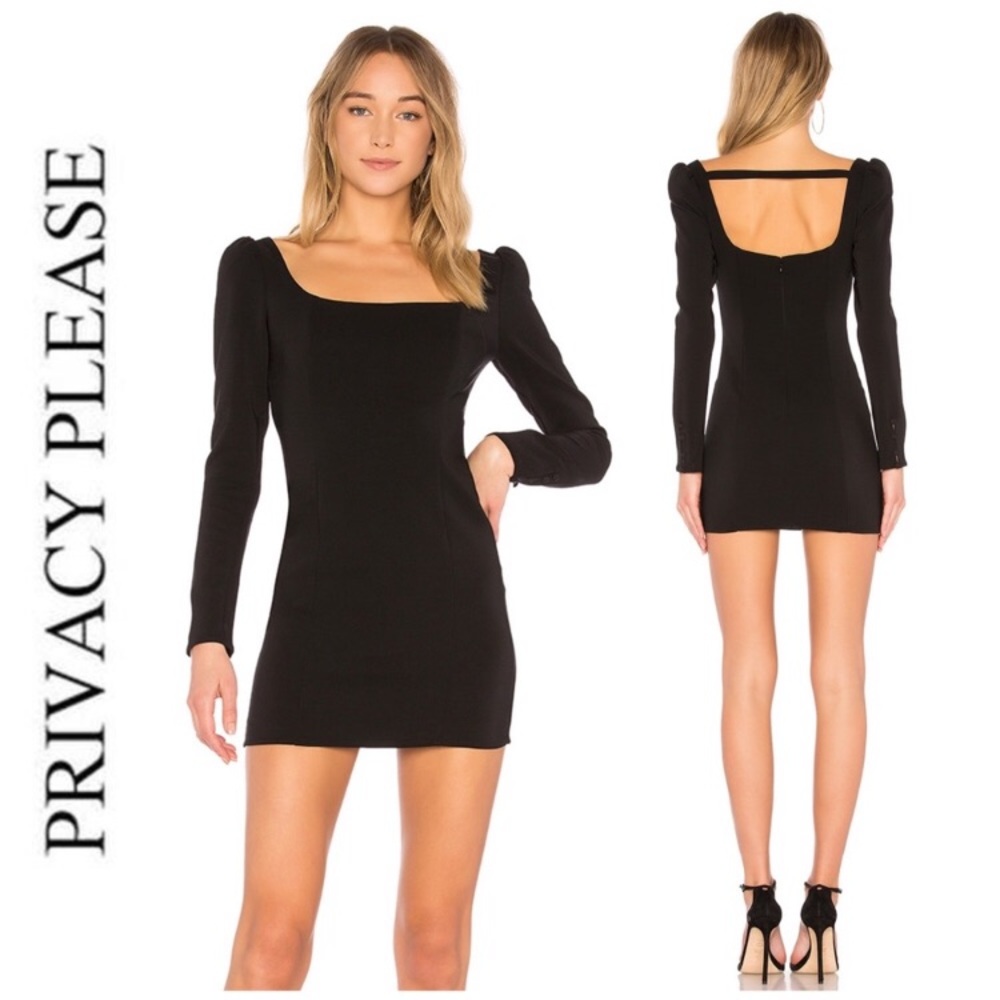 NWT Privacy Please REVOLVE Black Mini Dress LBD - Picture 2 of 8